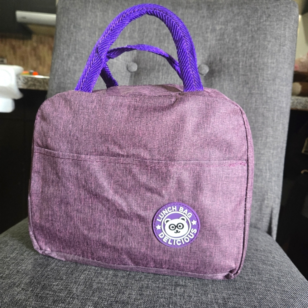 Purple Insulated Lunch Bag